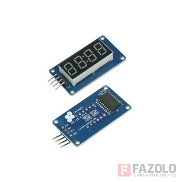 Modulo display 7segmentos 4digitos 010 0130 tm1637 fazolo componentes